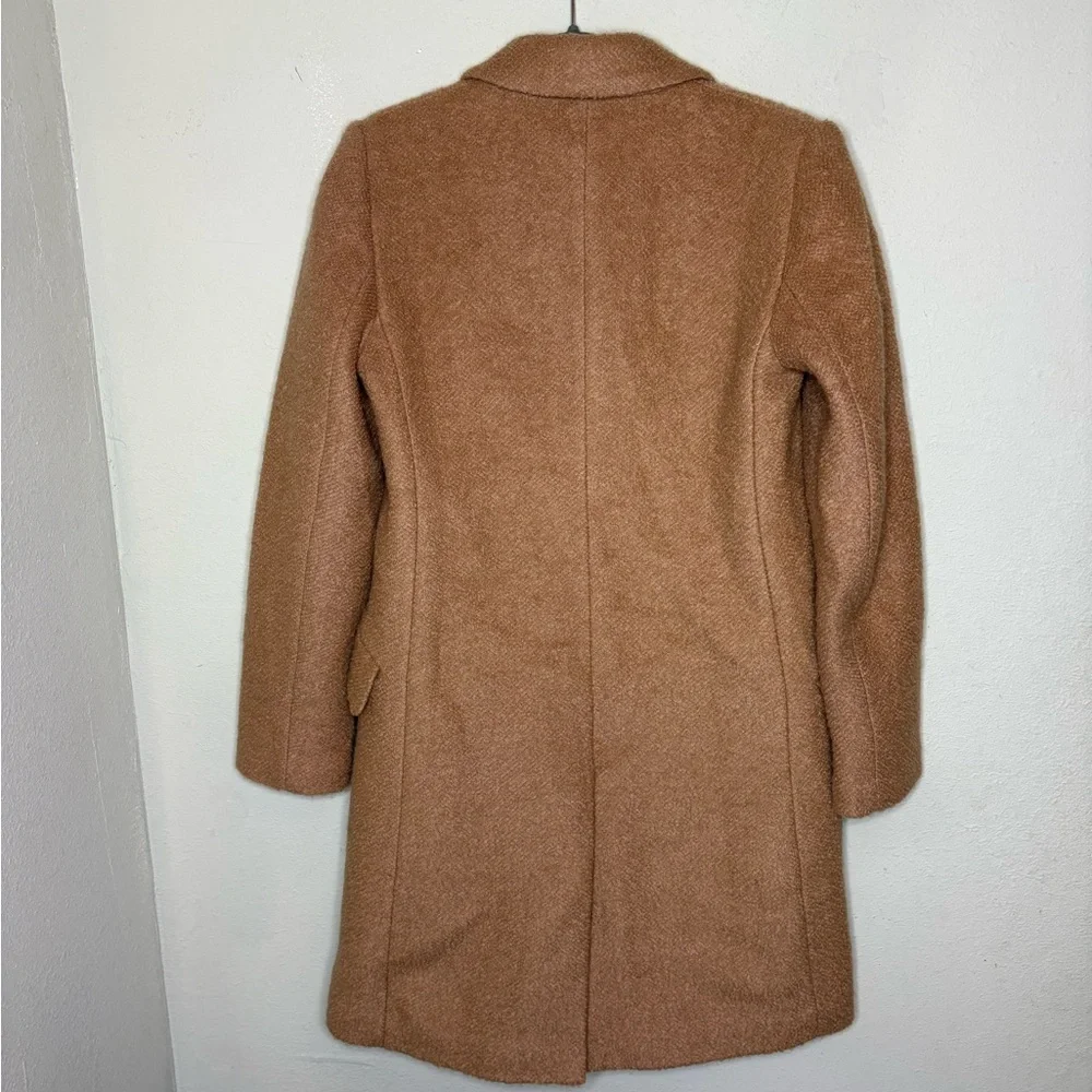 Ann Taylor Camel Wool-Blend Single-Breasted Coat Size XS